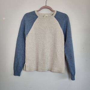 Orvis Blue Crew Neck Long Sleeve 100% Cotton Women's Sweater  Size S